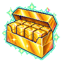 Pixel-art golden carton